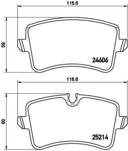 Bremseklosser sett, Bakaksel, AUDI A6 C7, A6 C7 Avant, A7 Sportback, 4G0698451, 4GD698451