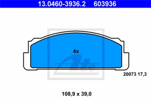 Bremseklosser sett, Framaksel, FIAT,LANCIA,SEAT, 4296669, 4341534, 4434816, 5888149, 5888154, 5889225, 5951897, 790605