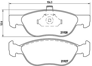 Bremseklosser sett, FIAT PUNTO, PUNTO Skåp/halvkombi, 0000009949555, 0000077362149, 71752986, 71769140, 77362149, 77362269, 77363321, 99