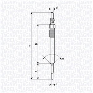 Glødeplugg, ALFA ROMEO,FIAT,LANCIA,OPEL, 12 14 106, 55238404