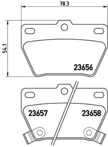 Bremseklosser sett, Bakaksel, Framaksel, TOYOTA RAV 4 I, RAV 4 II, 0446642010, 0446642020, 0446642030, 0446642040, 0446642050, 04466YZZD