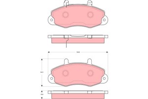 Bremseklosser sett, Framaksel, FORD TRANSIT Buss, TRANSIT Flak/chassi, TRANSIT Skåp, TRANSIT TOURNEO Buss, 1074971, 1134158, 1301589, 92