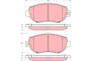Bremseklosser sett, Framaksel, LEXUS LS, 04465-50110, 04491-50070, 04491-50071, 04491-50080, 04491-50081, 04491-50130, 446550110