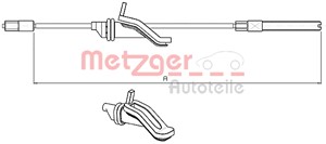 Kabel, parkeringsbremse, Foran, FORD KUGA I, 1517528
