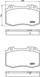 Bremseklosser sett, Framaksel, MERCEDES-BENZ, 0004208404, 0034205820, 0044200520, 004420052067, 0044209020, 0054209520, 0064203220, 4420