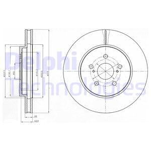 Bremseskive, Framaksel, LEXUS RX, TOYOTA HIGHLANDER / KLUGER, 435120E010, 4351248080, 4351248081, 43512-48081, 4351248090, 4351248100, 4
