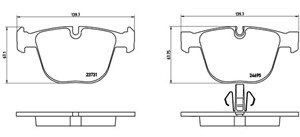 Bremseklosser sett, Bakaksel, ALPINA B7, BMW 5 Gran Turismo [F07], 7 [F01, F02, F03, F04], 34212449286, 34216775342, 34216790966, 342167