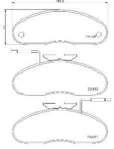 Bremseklosser sett, Framaksel, NISSAN TRADE Buss, TRADE Flak/chassi, TRADE Skåp, 069026560, 069052941, 41060G490A, 5000295329, 500081557