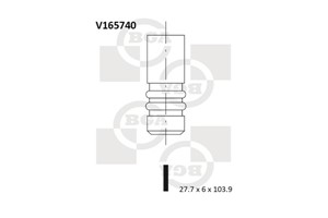 Innløpsventil, NISSAN,OPEL,RENAULT,VAUXHALL, 13201-00Q0A, 13201-00QOA, 4420439, 4431242, 7701-476-596, 93161682, 93168105