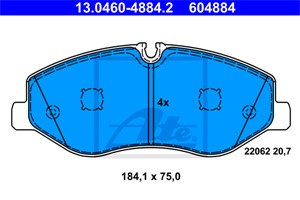 Bremseklosser sett, Framaksel, MERCEDES-BENZ, 447 420 00 20, 447 420 02 20, 447 421 08 00, A 447 420 00 20, A 447 420 02 20, A 447 421 0