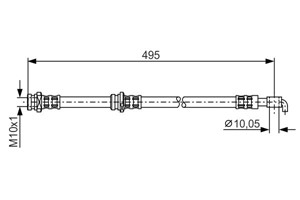 Bremseslange, Venstre bakaksel, NISSAN X-TRAIL, 46210 8H515, 462108H51B
