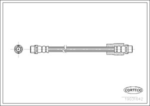 Bremseslange, Foran, Framaksel, AUDI A4 B6, A4 B6 Avant, A4 B6 Cabriolet, A4 B7 Cabriolet, 8E0611707A