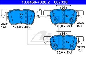 Bremseklosser sett, Bakaksel, FORD,FORD USA, 5302023, 5333787, 5333798, 5341207, DG9C-2M007-BB, DG9C-2M007-CB, DG9C-2M007-DB, DG9C-2M007