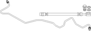 Bremseslange, Ytre, Høyre bakaksel, AUDI,SEAT,SKODA,VW, 1J0 611 764AD, 1J0 611 764F, 1J0 611 764K, 1J0 611 764P, 1J0 611 764R