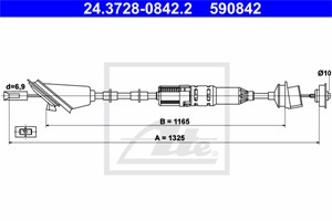 Kabel, clutchbetjening, PEUGEOT 106 II, 106 Van Skåp/halvkombi II, 2150 Q5