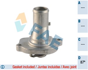 Termostat, kjølemiddel, FIAT,LANCIA, 0007545958, 0007589135, 0007789135, 0075459580, 0075813190, 7545958, 7589135, 7789135