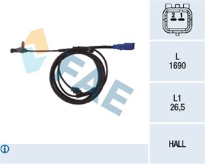 Sensor, hjulturtall, Bakaksel, CITROËN C5 I, C5 II, C5 Break I, C5 Break II, 4545 A5, 4545.A5