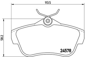 Bremseklosser sett, Bakaksel, CITROËN,FIAT,PEUGEOT,TOYOTA, 1617280980, 425367, 425368, 425497, 77364513, 9467549087, SU001A1065