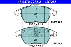 Bremseklosser sett, Framaksel, AUDI,SEAT,VW, 5C0 698 151 A, 8X0 698 151