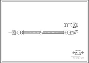 Bremseslange, Framaksel, FIAT RITMO, 4307092, 4307093