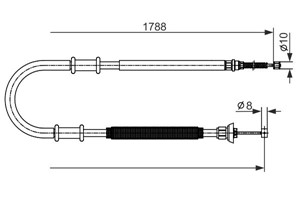 Kabel, parkeringsbremse, Venstre, FIAT DOBLO Minibus, minivan, DOBLO Skåp/stor limousine, 46766309