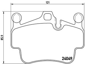Bremseklosser sett, Framaksel, PORSCHE 911, 911 Cabriolet, 911 Targa, BOXSTER, BOXSTER Spyder, CAYMAN, 99735193904, 99735193906