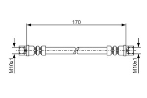 Bremseslange, Bakaksel, Innvendig, AUDI A6 C4, A6 C5, A6 C5 Avant, 4B0611775
