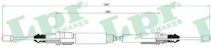 Kabel, parkeringsbremse, Høyre, Venstre, RENAULT LAGUNA I, LAGUNA Grandtour I, 7700823690