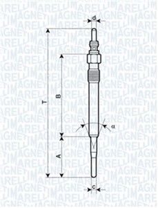 Glødeplugg, AUDI,SKODA,VW, 059 963 319, 059963319A, 059963319H, 5-81410057-3, 88 900 717