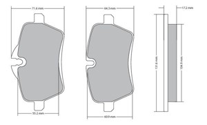 Bremseklosser sett, Framaksel, MINI MINI, MINI Cabriolet, MINI CLUBMAN, MINI COUNTRYMAN, MINI Coupé, MINI Roadster, 3411 6 770 251, 3411