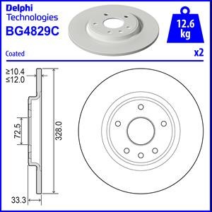 Bremseskive, Bakaksel, CHRYSLER GRAND VOYAGER V, DODGE JOURNEY, JOURNEY VAN, FIAT FREEMONT, LANCIA VOYAGER Minibus, minivan, 04779713AA