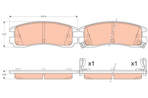 Bremseklosser sett, Bakaksel, BUICK,CHEVROLET,OLDSMOBILE,PONTIAC, 18021692, 18029844, 19152685