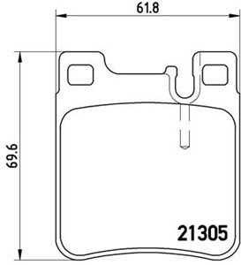 Bremseklosser sett, Bakaksel, CHRYSLER,MERCEDES-BENZ, 0024200520, 0024201620, 002420162005, 0024201820, 0024204620, 0024208020, 00342030