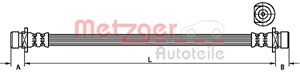 Bremseslange, Venstre bakaksel, HONDA JAZZ II, 01468SAA000, 01468SAAG00