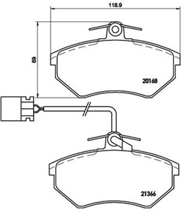 Bremseklosser sett, Framaksel, VW GOLF III, VENTO, 357698151C, 357698151F