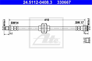Bremseslange, Bakaksel, ALFA ROMEO 147, 46454474