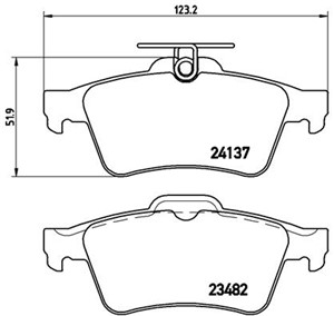 Bremseklosser sett, Bakaksel, CADILLAC,CITROËN,DAIMLER,FORD,JAGUAR,MAZDA,OPEL,PONTIAC,RENAULT,SAAB,VAUXHALL,VOLVO, 1233679, 1324300, 133