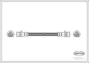 Bremseslange, Bakaksel, HONDA CR-V I, LOGO, 01466S07000, 01466S50000