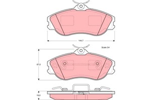 Bremseklosser sett, Framaksel, AUDI 80 B4 Avant, 80 B4 Sedan, 90 B3, CABRIOLET B3, COUPE B3, QUATTRO, 895 698 151 B, 895 698 151
