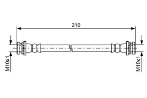 Bremseslange, Bakaksel, Innvendig, NISSAN ROGUE, X-TRAIL, X-TRAIL VAN, RENAULT KOLEOS I, 46210 JG011, 46210JG011