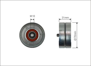 Strammerull, kilerem med ribber, MAZDA 3, 3 Sedan, 6 Hatchback, 6 Kombi, 6 Sedan, CX-7, R2AA15980B, R2AA-15-980B, R2AA15980C, R2AA-15-98