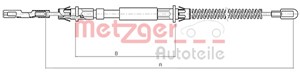 Kabel, parkeringsbremse, Bak, Høyre bak, Høyre, OPEL SINTRA, 10341840, 10403284, 10408912, 522154