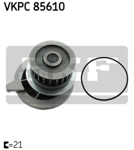 Vannpumpe, OPEL ASTRA F Halvkombi, ASTRA F Kombi, CALIBRA A, KADETT E Cabriolet, KADETT E Halvkombi, VECTRA A, VECTRA A Halvkombi, 13 34