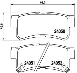 Bremseklosser sett, DAEWOO MUSSO, HYUNDAI TRAJET, SSANGYONG KORANDO, MUSSO, 4841305100, 4841305101, 4841305102