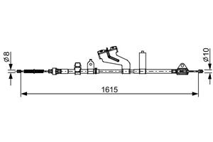 Kabel, parkeringsbremse, Venstre, TOYOTA YARIS, YARIS Skåp/halvkombi, 464300D200