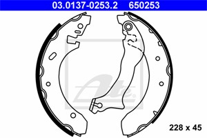 Bremsesko sett, Bakaksel, FORD MONDEO I, MONDEO II, MONDEO Sedan I, MONDEO Sedan II, MONDEO Turnier I, MONDEO Turnier II, 6710016, 67100