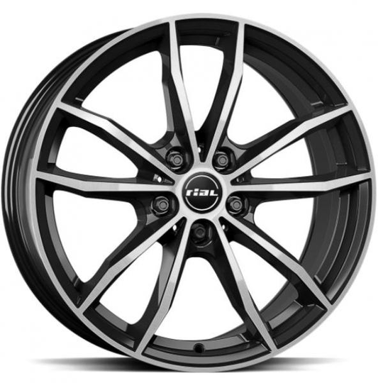 Rial X12 Diamond Black Polish 8/18 5/112 ET30 B66.6
