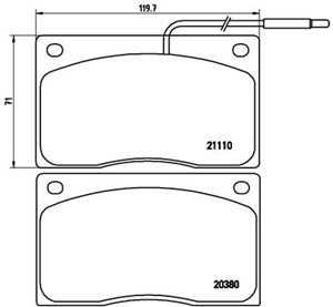Bremseklosser sett, DAIMLER,JAGUAR,RENAULT, 5001000478, 7701203071, 7701349255, JLM1157, JLM9727