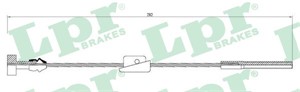 Kabel, parkeringsbremse, Foran, FORD ESCORT VI, ESCORT Cabriolet VI, ESCORT Sedan VI, ESCORT Turnier VI, 1027516, 1064455