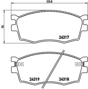 Bremseklosser sett, Framaksel, HYUNDAI ACCENT III, ACCENT Sedan III, ACCENT Sedan IV, KIA RIO II, RIO Sedan II, 3500316U8510BJ, 581011GA